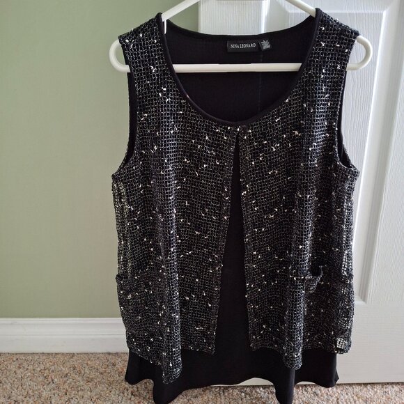 Nina Leonard Dressy top - Picture 1 of 3